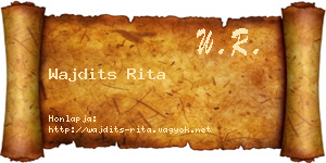 Wajdits Rita névjegykártya